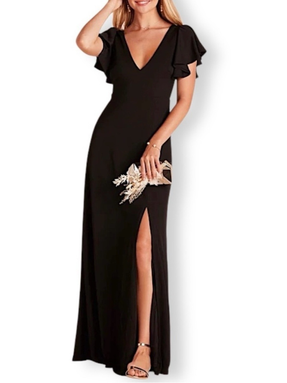 Birdy Grey Hannah Dress Crepe Black Large - Picture 16 of 16